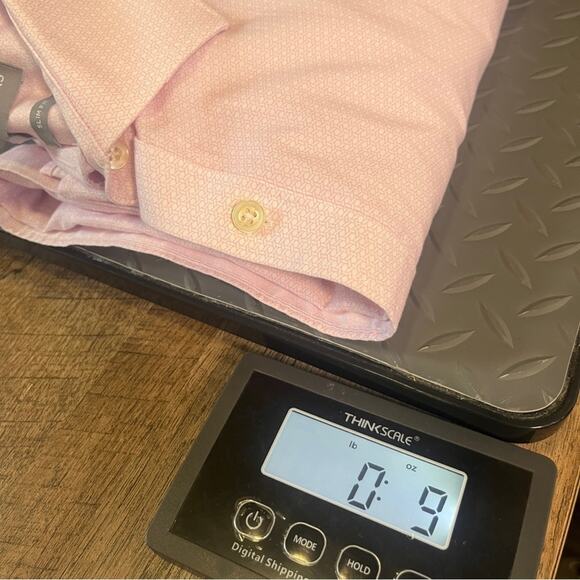 Michael Kors Pink Slim Fit Long Sleeve Shirt Mens XL Preppy Career Formal Work - Picture 8 of 8